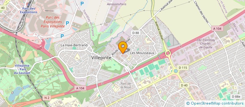 localisation de l'entreprise WM AUTOMOBILE à VILLEPINTE