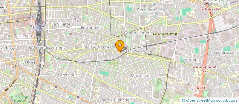 localisation de l'entreprise WM DANCE  VILLEURBANNE