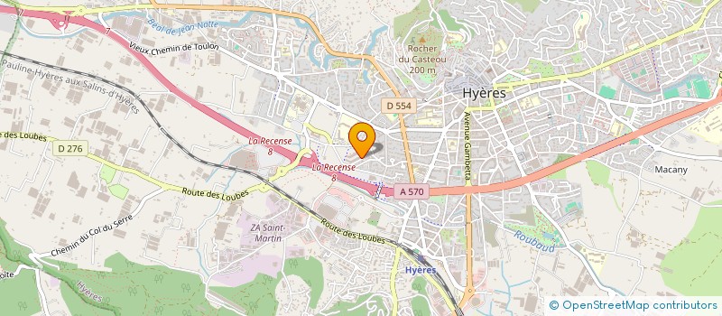 localisation de l'entreprise WM ELEC à HYERES