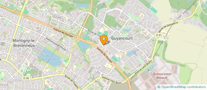 localisation de l'entreprise WNJC GLASS  GUYANCOURT