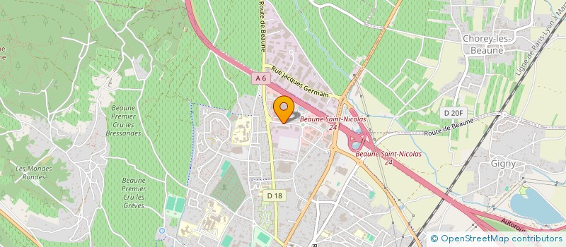 localisation de l'entreprise WOK 21 à BEAUNE