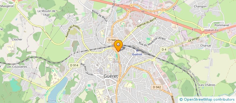 localisation de l'entreprise WOK YANG à GUERET
