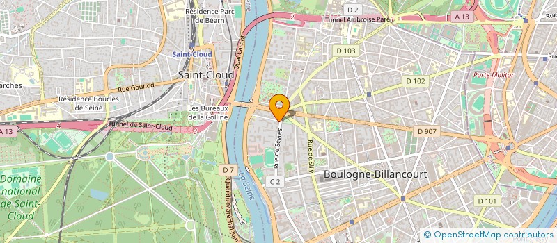 localisation de l'entreprise WOLFF ET FILLES à BOULOGNE-BILLANCOURT