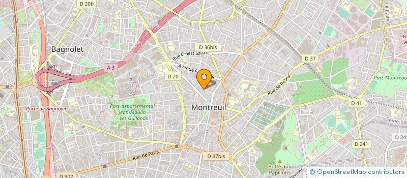 localisation de l'entreprise WOLFFINNOV à MONTREUIL