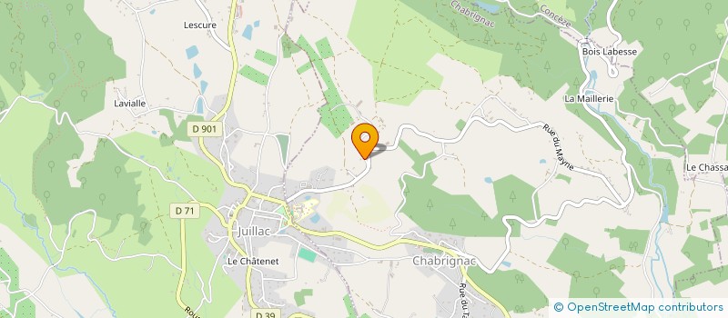 localisation de l'entreprise WOLMER DA ET PH  CHABRIGNAC