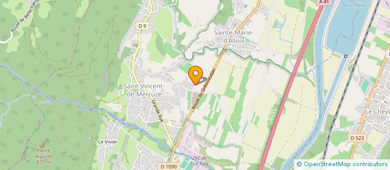 localisation de l'entreprise WOMBAT à SAINT-VINCENT-DE-MERCUZE