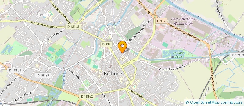 localisation de l'entreprise WONDERWALL  BETHUNE