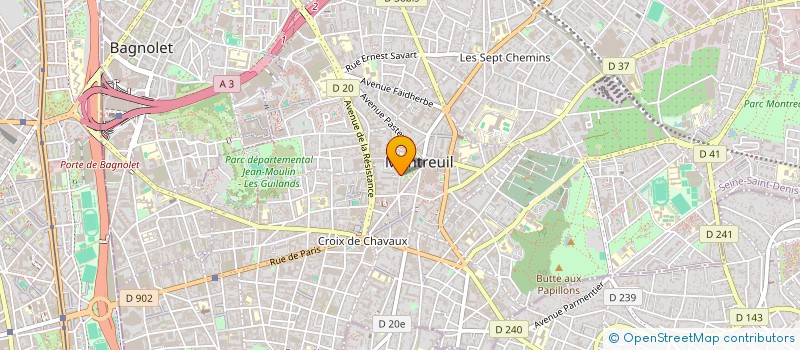 localisation de l'entreprise WONTANARA à MONTREUIL
