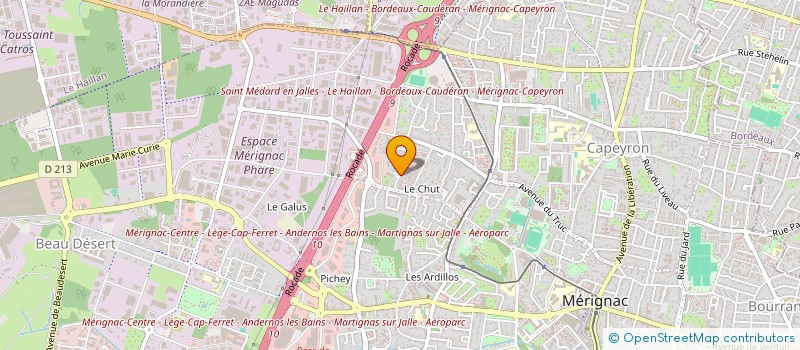 localisation de l'entreprise WOOD'ART  MERIGNAC