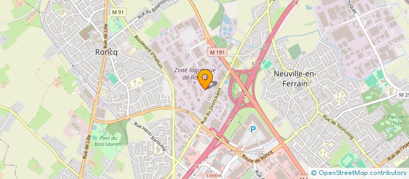 localisation de l'entreprise WOOD DEVELOPMENT à RONCQ