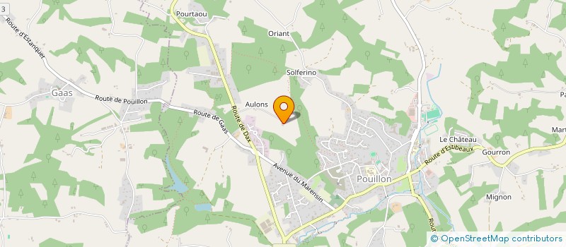 localisation de l'entreprise WOOD ENERGIES  POUILLON