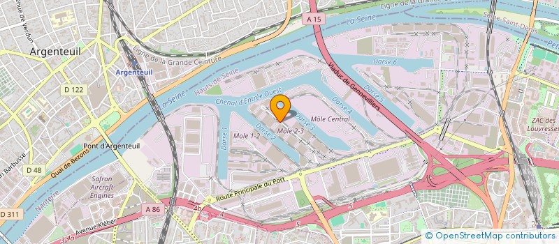 localisation de l'entreprise WOOD ET PLY à GENNEVILLIERS