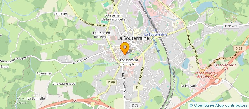 localisation de l'entreprise WOOD PURITY  LA SOUTERRAINE