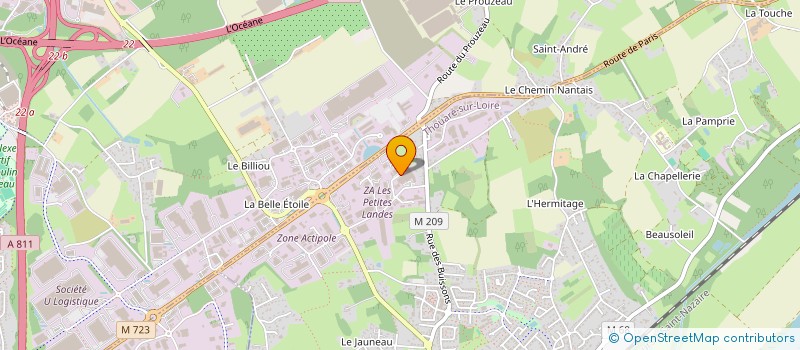 localisation de l'entreprise WOODBRASS.COM à THOUARE-SUR-LOIRE