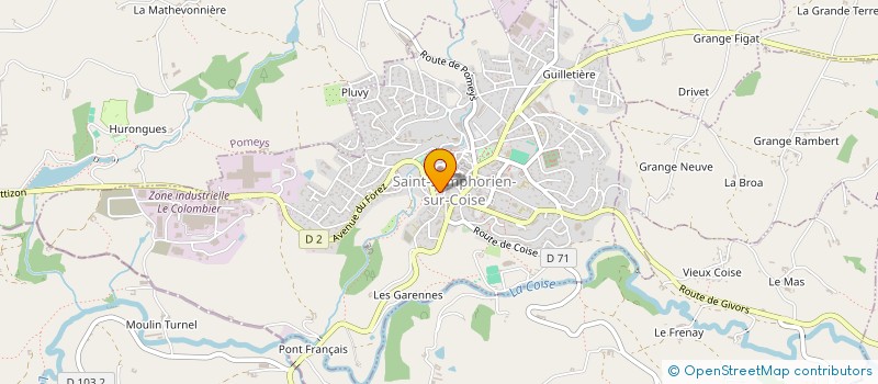 localisation de l'entreprise WOODEN MENUISERIE  SAINT-SYMPHORIEN-SUR-COISE