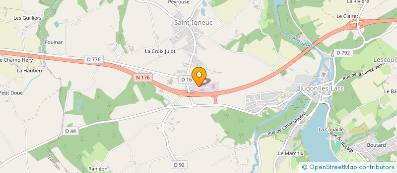 localisation de l'entreprise WOODEO à JUGON-LES-LACS