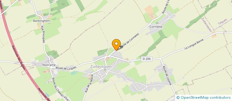 localisation de l'entreprise WOODFAB  ZUDAUSQUES