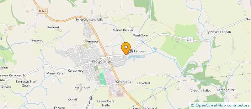 localisation de l'entreprise WOODFI  PLOGONNEC