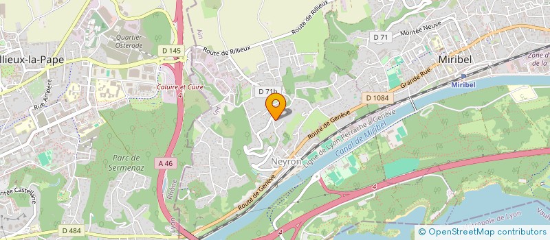 localisation de l'entreprise WOODLAND à NEYRON