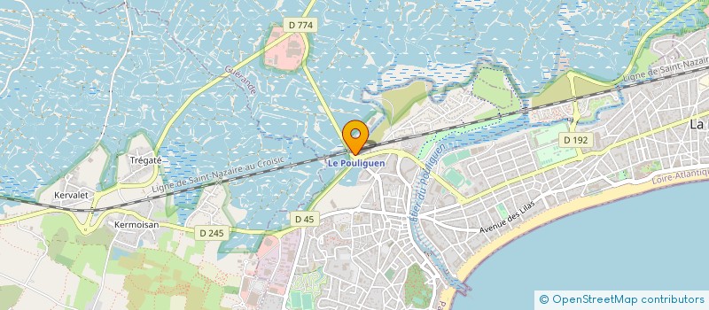 localisation de l'entreprise WOODSTOCK EN GARE  LE POULIGUEN