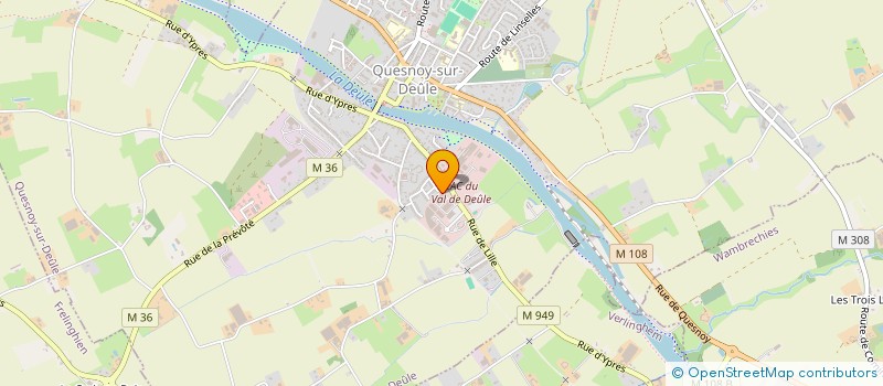 localisation de l'entreprise WOODY à QUESNOY-SUR-DEULE