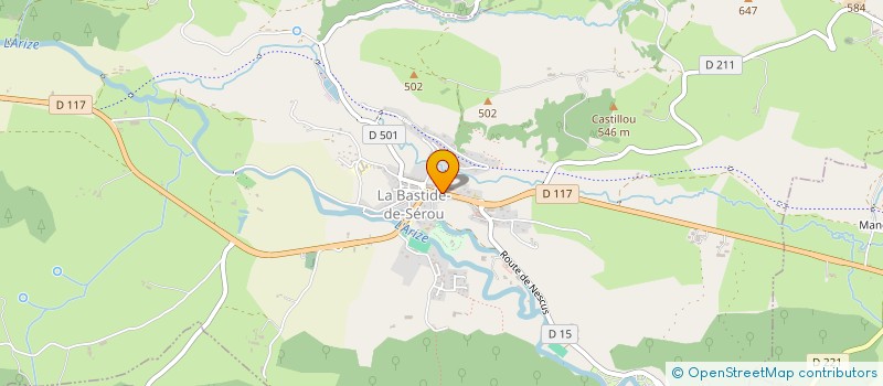 localisation de l'entreprise WORDCARE à LA BASTIDE-DE-SEROU