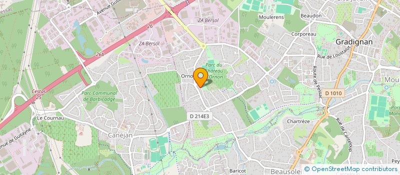 localisation de l'entreprise WORK AND PLEASURE  GRADIGNAN