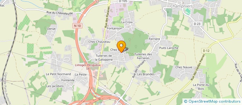 localisation de l'entreprise WORK AND SMILE à CHAMPNIERS