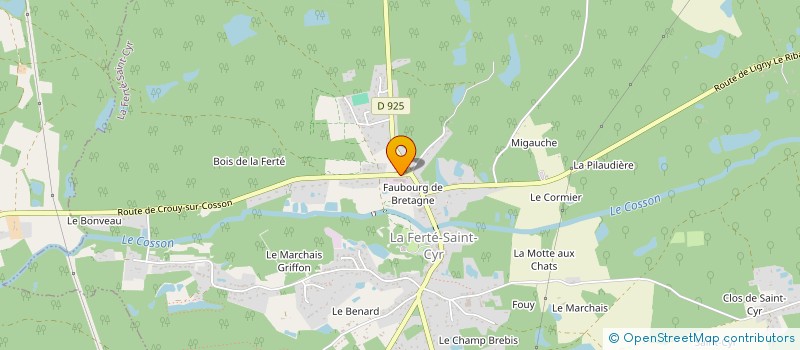 localisation de l'entreprise WORK CUSTOM & SERVICE à LA FERTE-SAINT-CYR