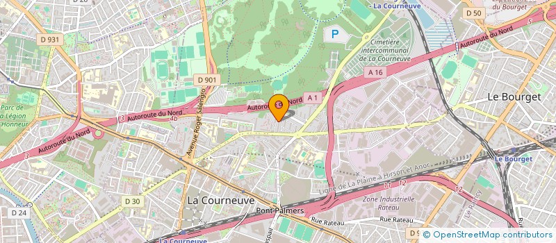 localisation de l'entreprise WORK&PROSPER à LA COURNEUVE