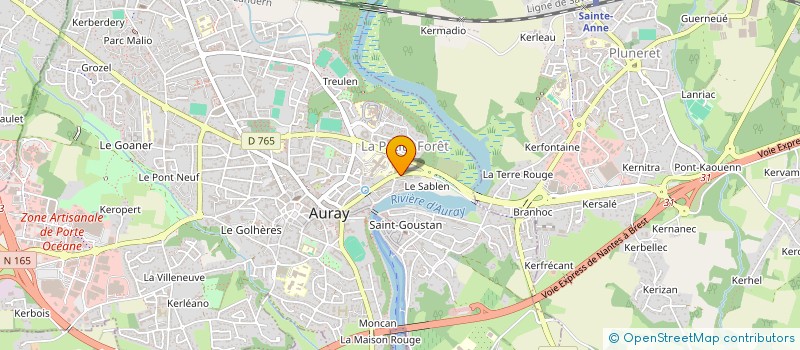 localisation de l'entreprise WORK & SENS à AURAY