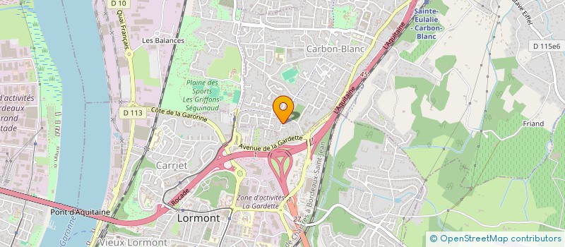 localisation de l'entreprise WORKFLOW AGENCY  CARBON-BLANC