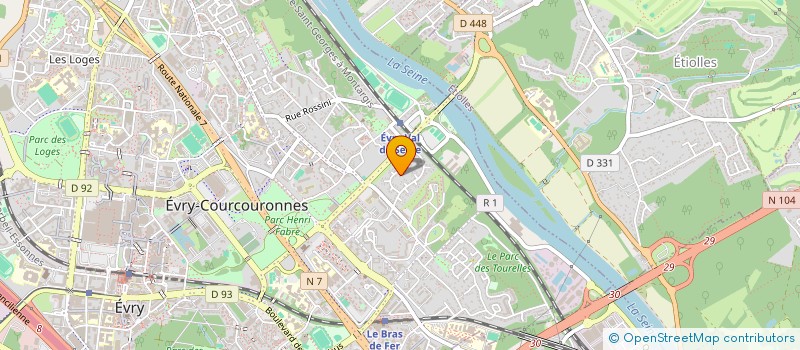 localisation de l'entreprise WORKSEVENT à EVRY-COURCOURONNES