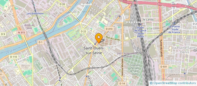 localisation de l'entreprise WORLD BUSINESS COATING à SAINT-OUEN-SUR-SEINE