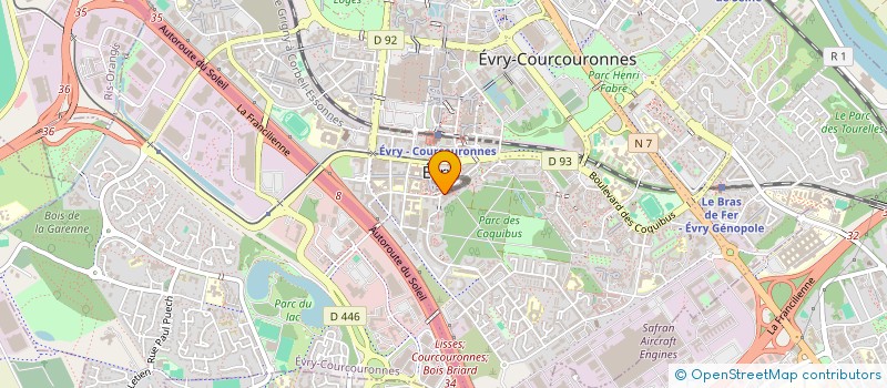 localisation de l'entreprise WORLD LOGISTIQUE à EVRY-COURCOURONNES