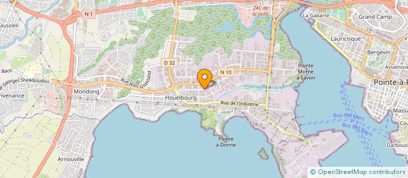 localisation de l'entreprise WORLD SATELLITE GUADELOUPE  BAIE-MAHAULT