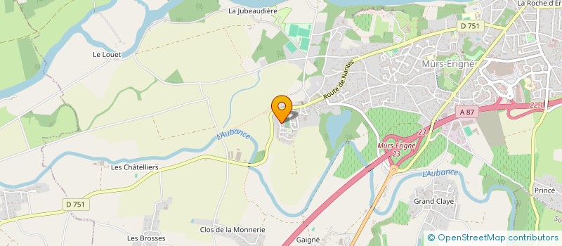 localisation de l'entreprise WORLD WATER BOX  MURS-ERIGNE