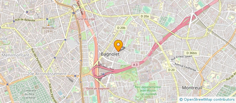 localisation de l'entreprise WORLMEDIA à BAGNOLET