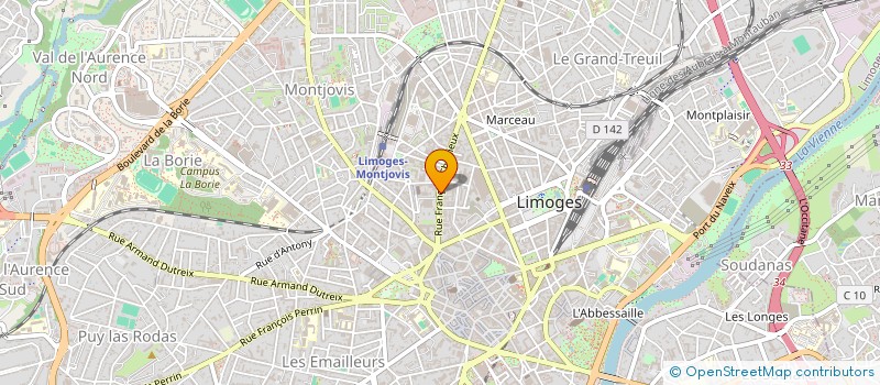 localisation de l'entreprise WORNET à LIMOGES
