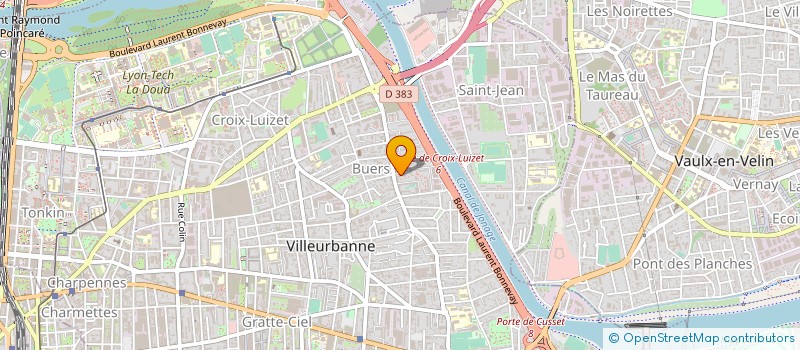 localisation de l'entreprise WORSHIP DANCE MUSIC ACADEMY  VILLEURBANNE