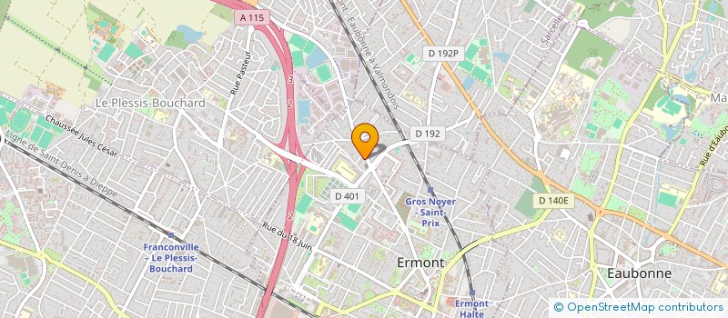 localisation de l'entreprise WOUEKAM à ERMONT