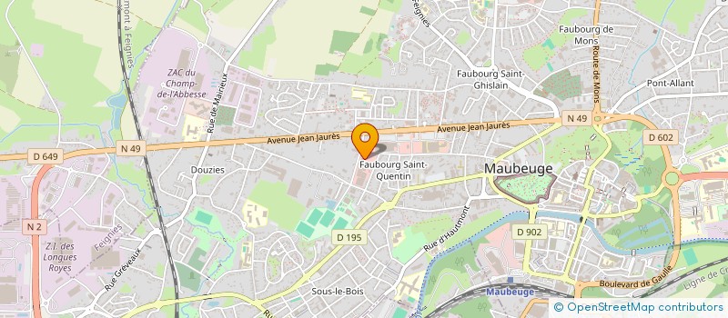 localisation de l'entreprise WOUKI DESIGN à MAUBEUGE