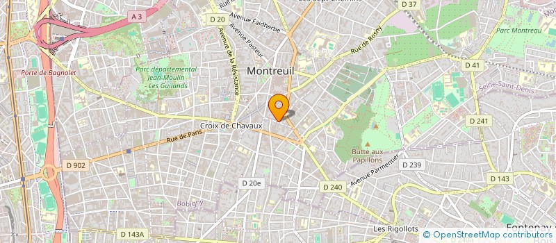 localisation de l'entreprise WOURI BOIS à MONTREUIL