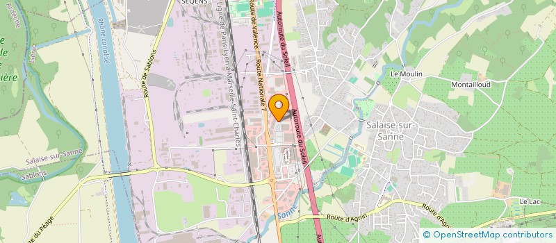 localisation de l'entreprise WOZNIAK M.C.H.  SALAISE-SUR-SANNE