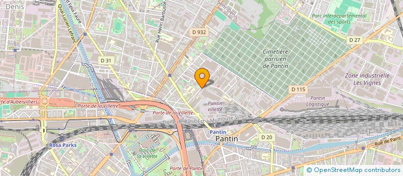 localisation de l'entreprise WR SERVICE à PANTIN