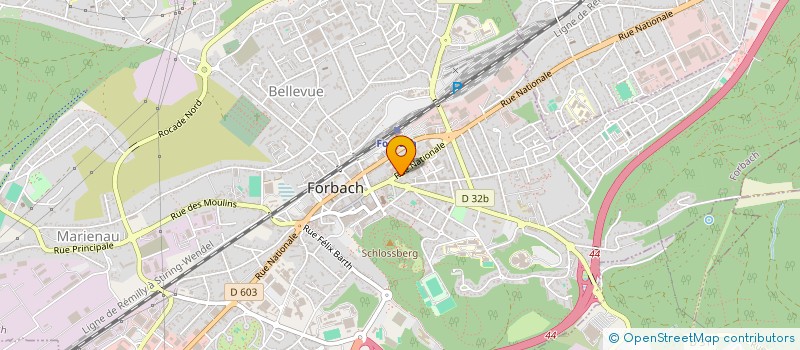 localisation de l'entreprise WRG  FORBACH