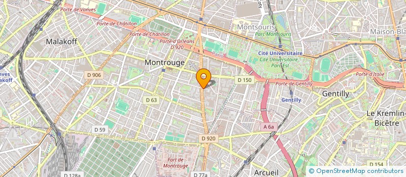 localisation de l'entreprise WRH  MONTROUGE