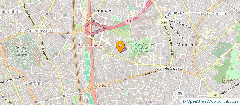 localisation de l'entreprise WS AUTOS à BAGNOLET