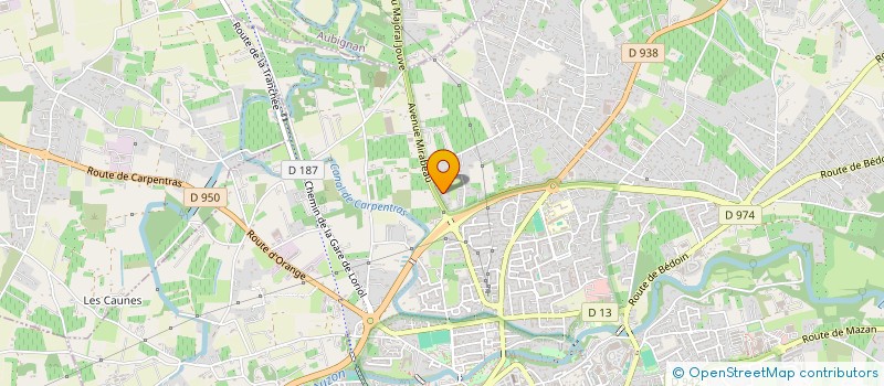 localisation de l'entreprise WS PEINTURE à CARPENTRAS