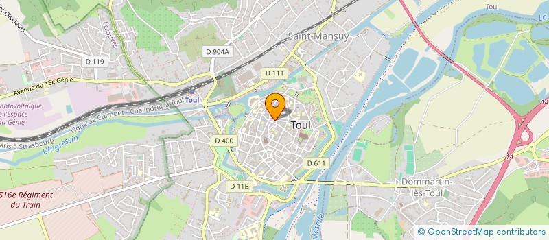 localisation de l'entreprise WS TOITURE à TOUL